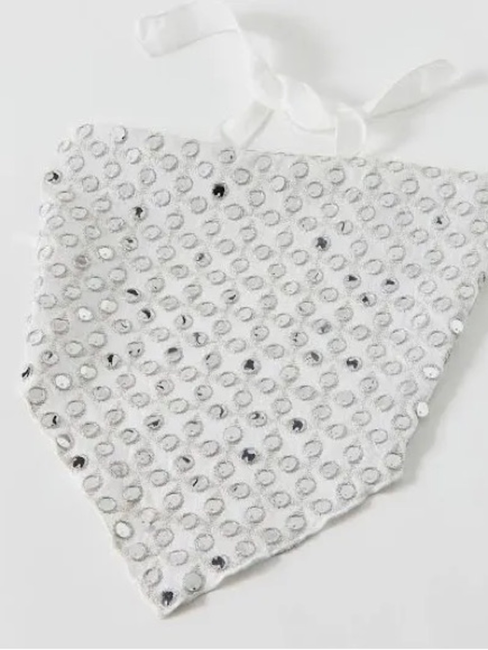 Urban Outfitters White Mirrored Triangle Headscarf